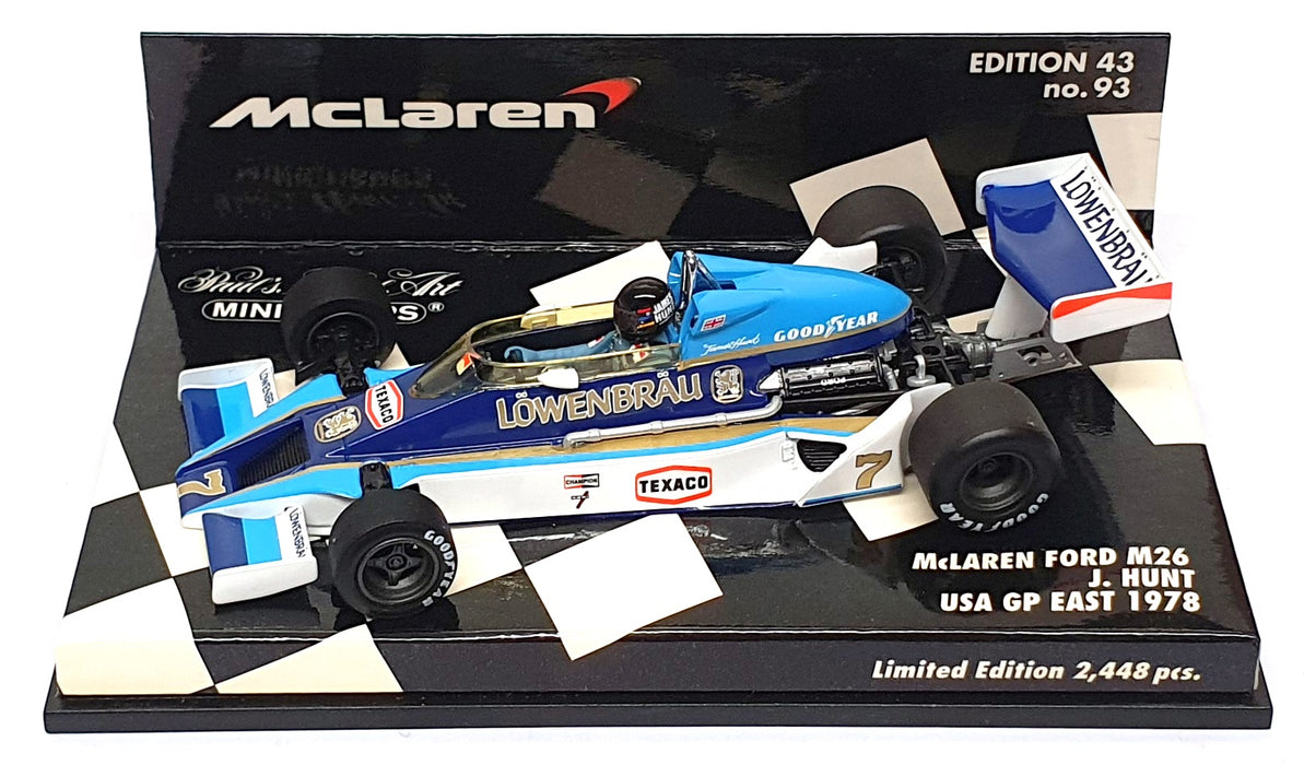 Minichamps 1/43 Scale 530 784397 - F1 McLaren Ford M26 USA GP East 1978 J. Hunt