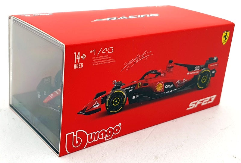 Burago 1/43 Scale 18-36835 - F1 Ferrari SF23 2023 #16 Charles Leclerc