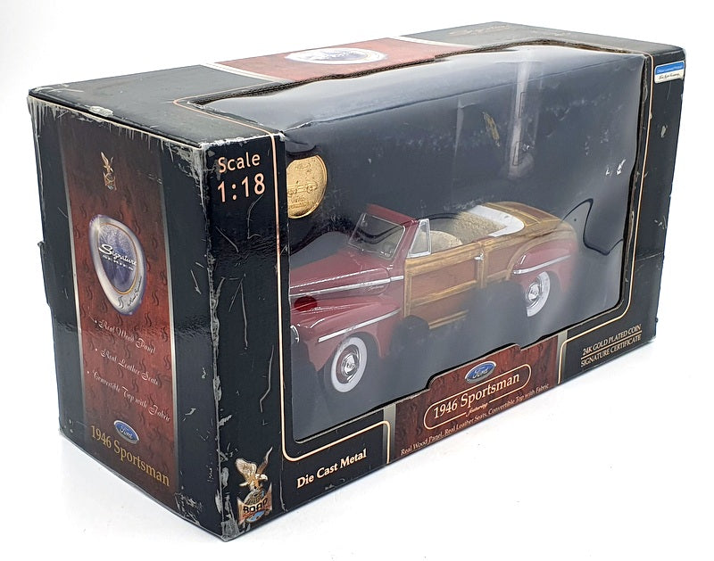 Road Signature 1/18 Scale Diecast 20048 - 1946 Ford Sportsman - Red