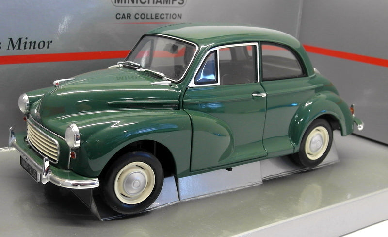 Minichamps 1/18 Scale Diecast 150 137000 - Morris Minor Saloon Green