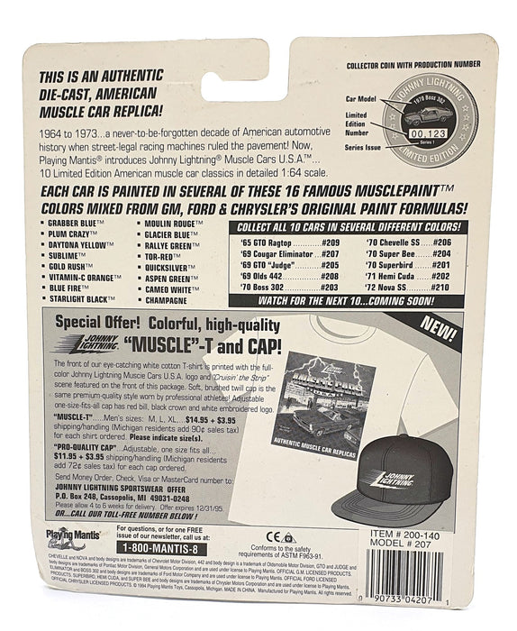 Johnny Lightning 1/64 Scale 200-140 Muscle Cars 1969 Mercury Eliminator