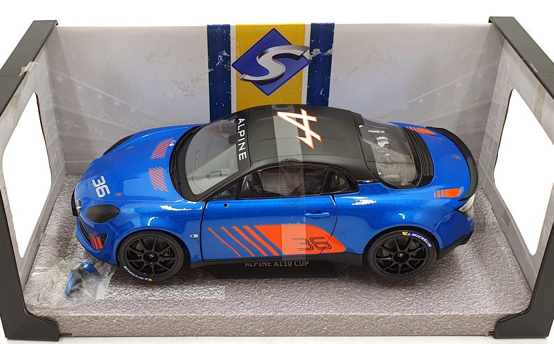 Solido 1/18 Scale Diecast S1801605 - 2019 Alpine A110 Cup #36 - Blue