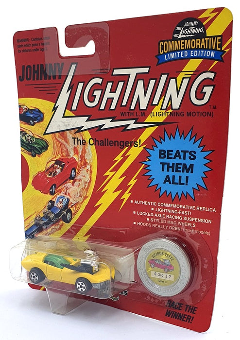 Johnny Lightning 1/64 Scale 100-130 - The Challengers Vicious Vette - Yellow