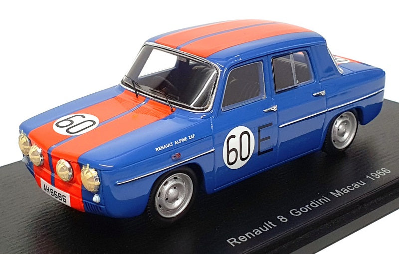 Spark 1/43 Scale S5559 Renault 8 Gordini 60 Macau 1966 Blue/Orange
