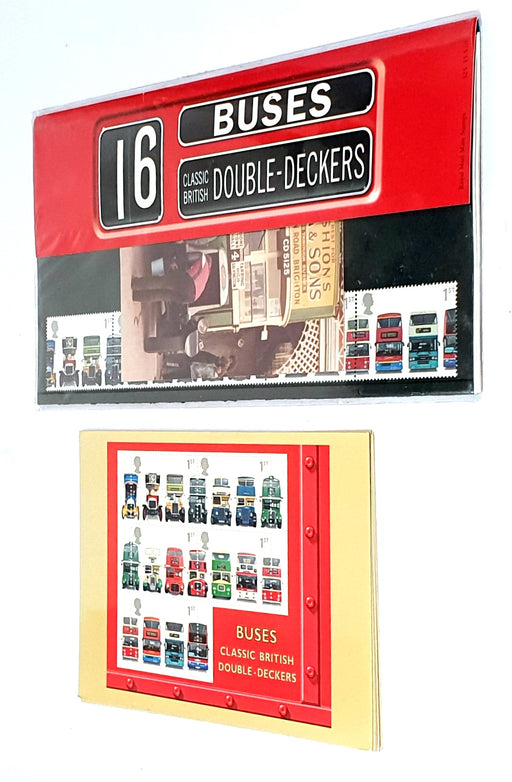 Royal Mail 296 - 5 Post Cards & 5 Stamps - Buses Classic British Double Deckers