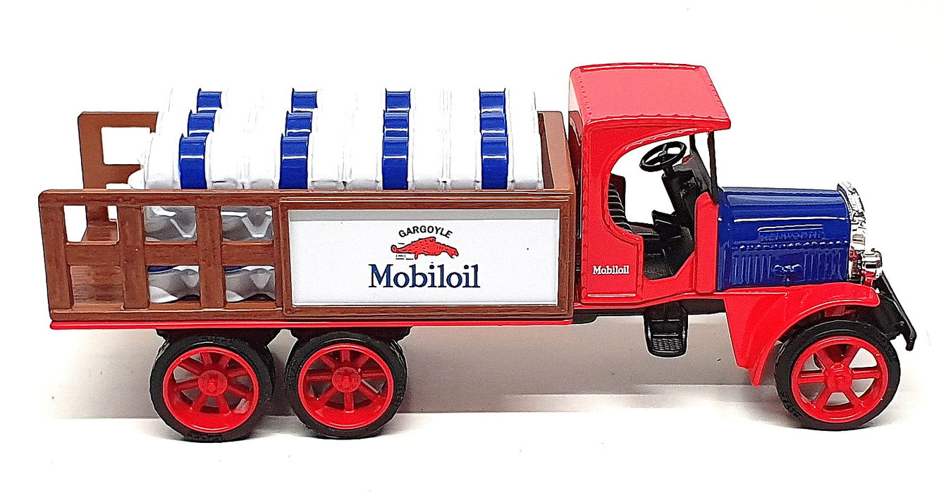 Ertl 1/34 Scale 19493 - 1925 Kenworth Stake Truck Mobiloil - Red/Blue/White