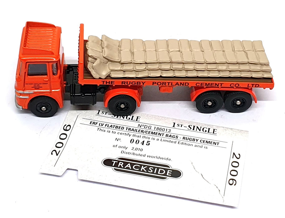 Corgi 1/76 Scale DG186013 - ERF LV Flatbed Trailer Rugby Cement - Orange