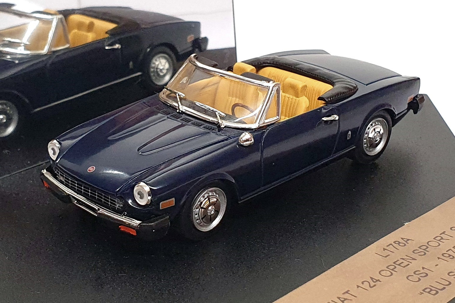 Vitesse 1/43 Scale L178A - 1975 Fiat 124 Open Sport Spider CS1 - Dk. Blue