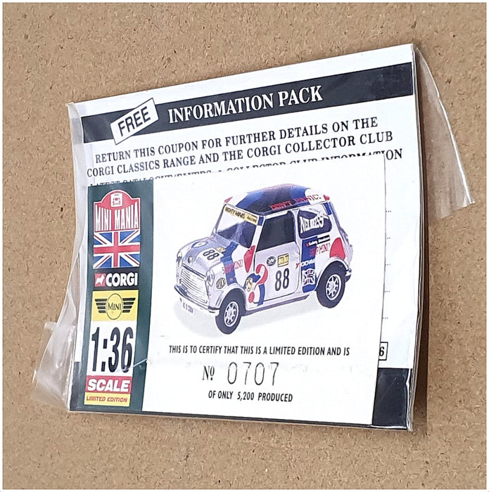 Corgi 1/36 Scale Diecast 04434 - Mighty Minis Racing #88 Neil Burgess