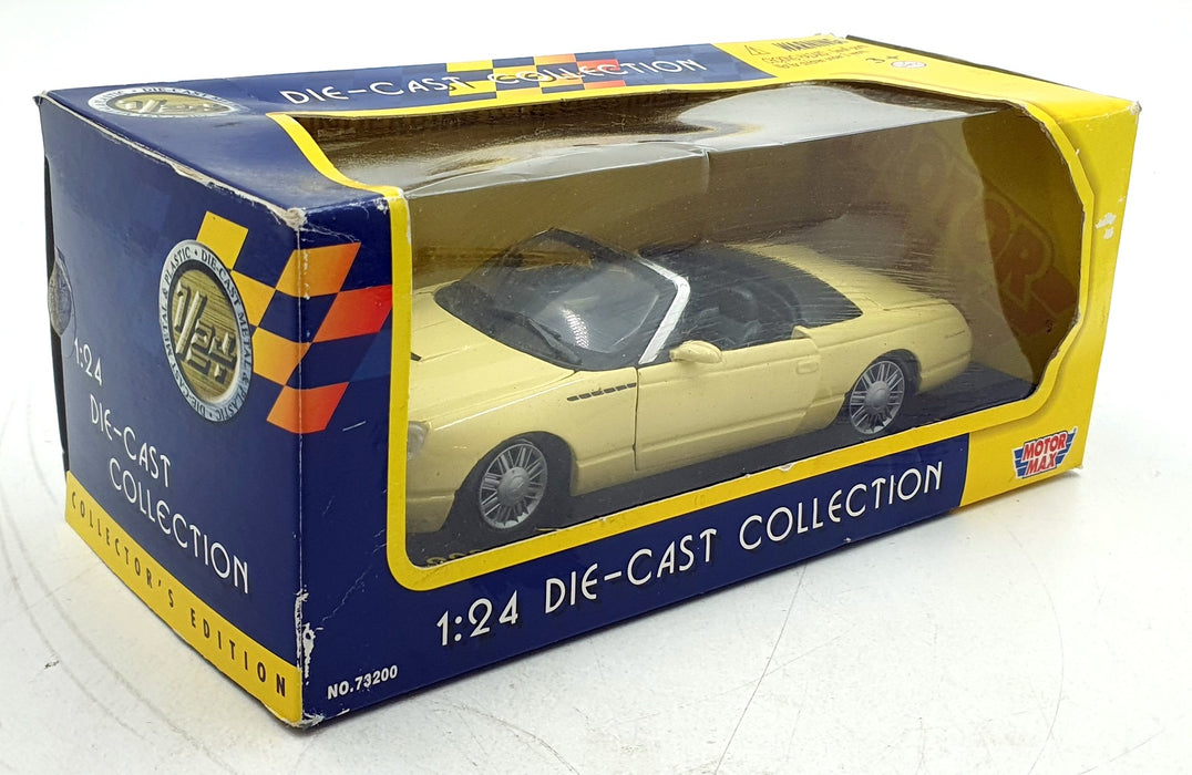 Motor Max 1/24 Scale Diecast 73200 - 2002 Ford Thunderbird Convertible Yellow