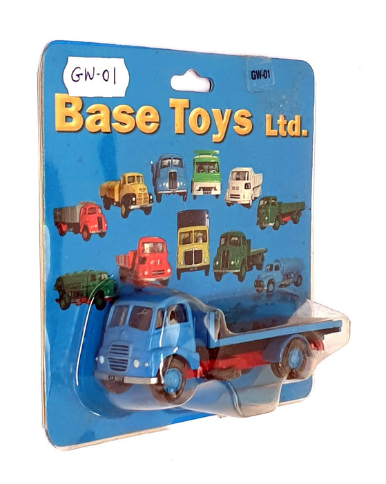 Base Toys 1/76 Scale Diecast GW-01 - Guy Flat Bed Lorry - Blue