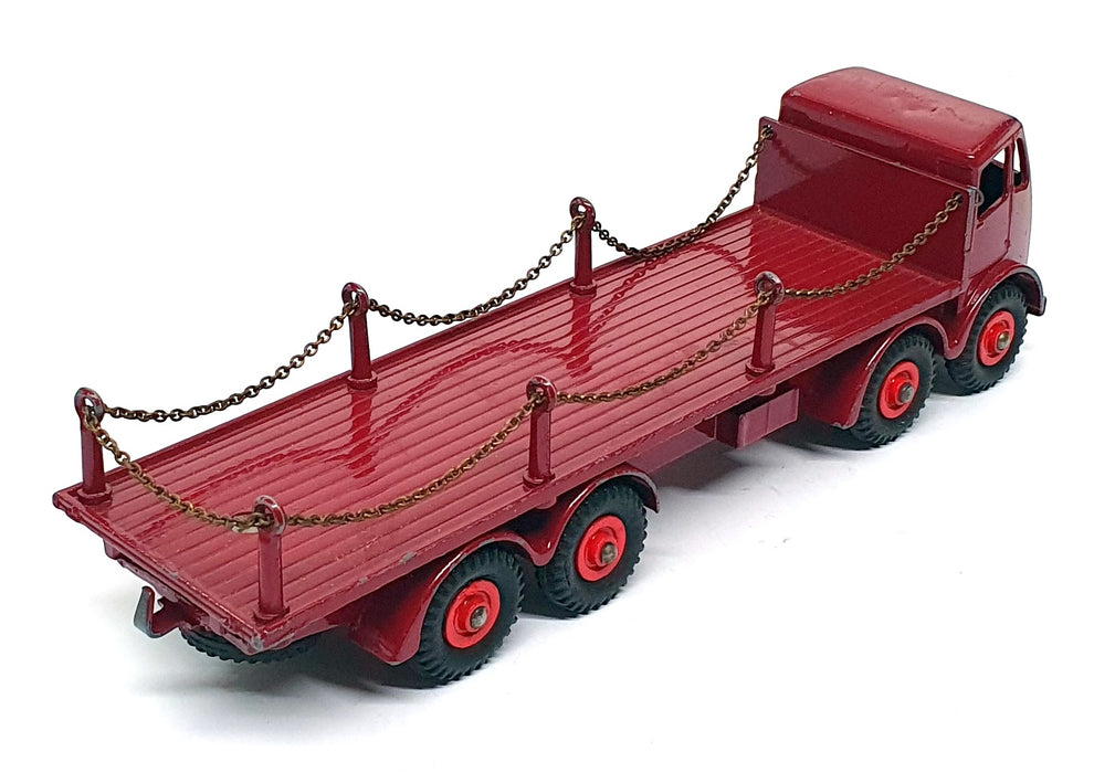Dinky Supertoys 905 - Foden Flat Truck With Chains - Dark Red