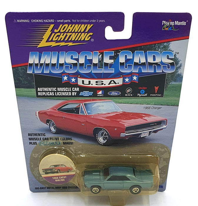 Johnny Lightning 1/64 Scale 202-00 - Muscle Cars 1966 Chevy Malibu - Lt. Blue