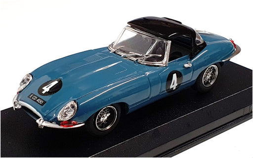 Best 1/43 Scale 9036 - Jaguar E Spyder Oultan Park1961 #4 G. Hill Blue