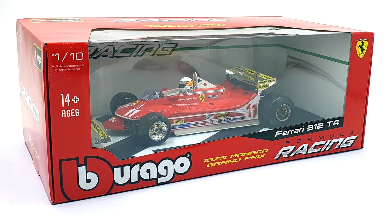 Burago 1/18 Scale Diecast 18-01545 Ferrari 312 T4 #11 1st Monaco '79 Scheckter