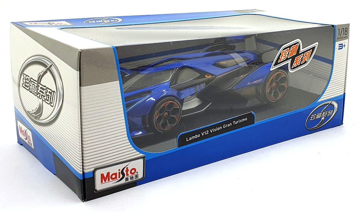 Maisto 1/18 Scale Diecast 31454 - Lamborghini V12Vision Gran Turismo Blue/Black