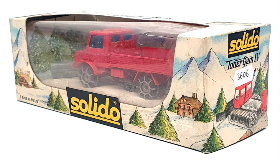 Solido Toner Gam IV 1/50 Scale 3606 - Mercedes Unimog Snow Plough - Red