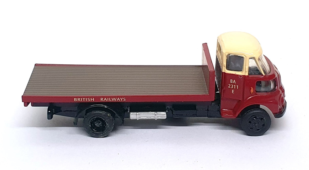 Base Toys 1/76 Scale D-20 - Leyland FG Flatbed British Railways - Maroon