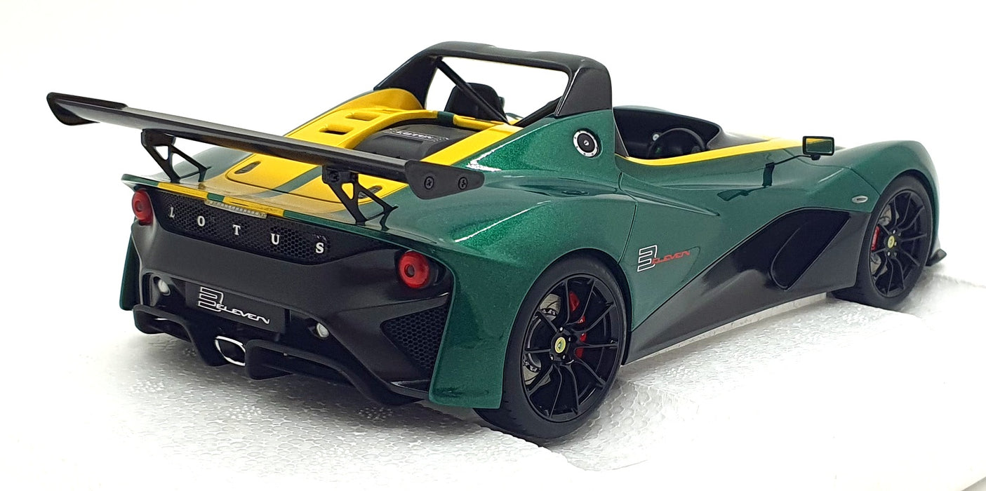 Autoart 1/18 Scale Diecast 75392 - Lotus 3-Eleven - Metallic Green/Yellow