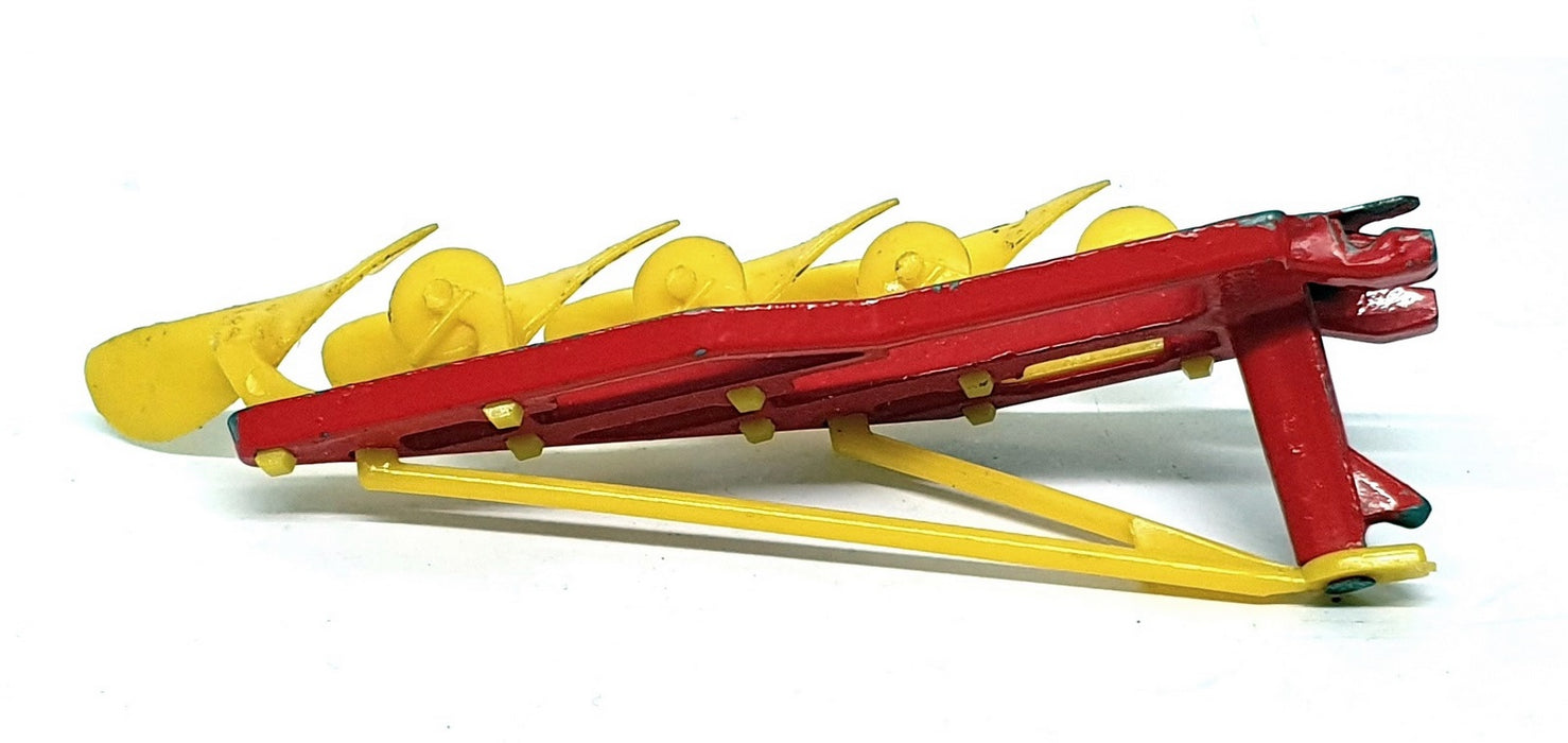 Corgi 9.5cm Long Original Diecast 56 - Four Furrow Plow - Yellow/Red