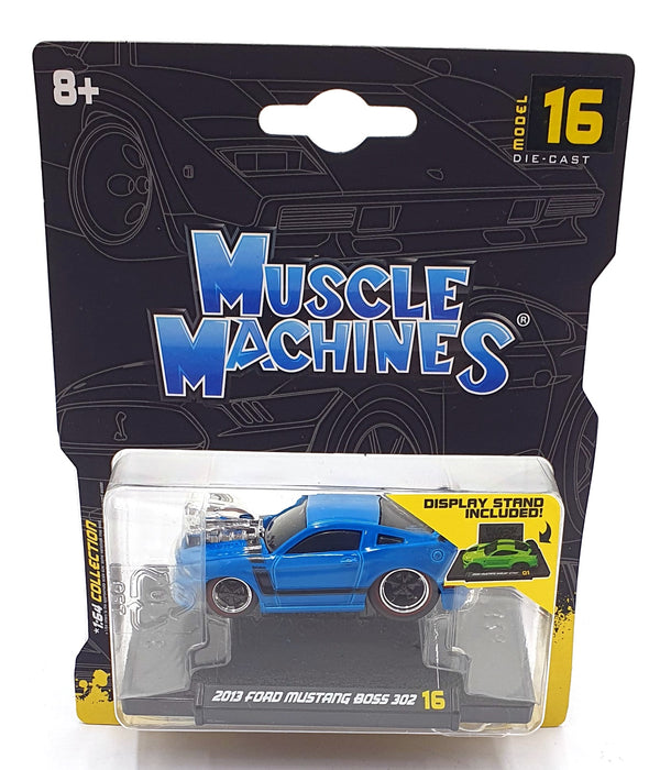 Muscle Machines 1/64 Scale 15526 - 2013 Ford Mustang Boss 302 - Blue
