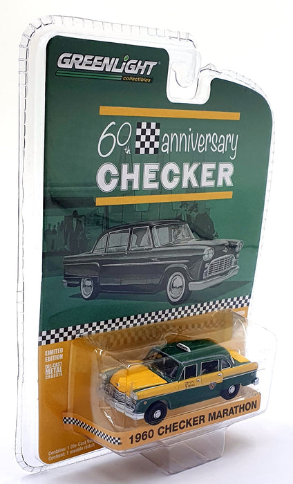 Greenlight 1/64 Scale 28060-C - 1960 Checker Marathon 60th Anniversary - Green