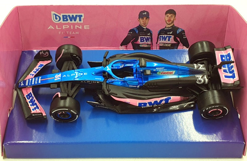 Burago 1/43 Scale 18-38072 - F1 BWT Alpine A523 2023 #31 E.Ocon