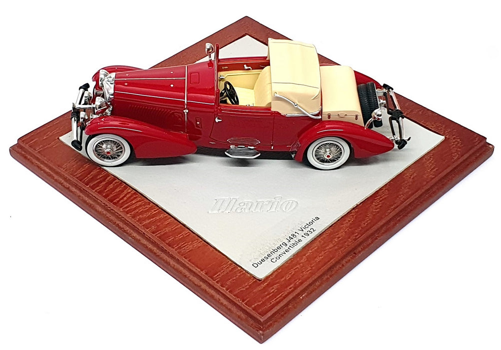 Ilario 1/43 Scale IL43050R - 1932 Duesenberg J481 Convertible - Red