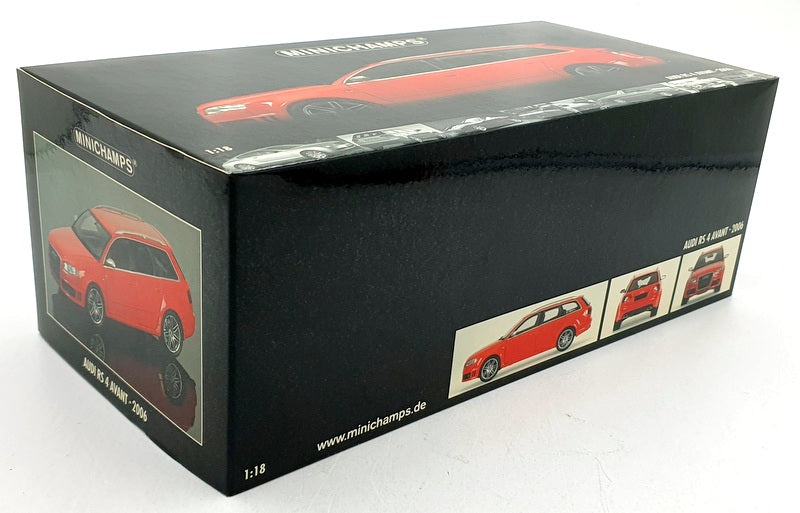 Minichamps 1/18 Scale Diecast 100 014610 - Audi RS 4 Avant 2006 - Red