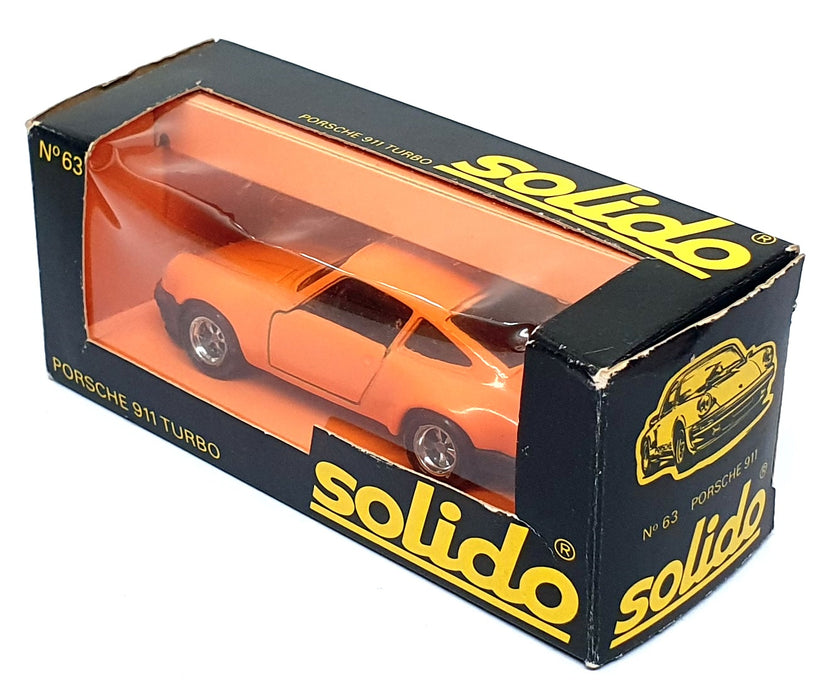 Solido 1/43 Scale Diecast No. 63 - Porsche 911 - Orange