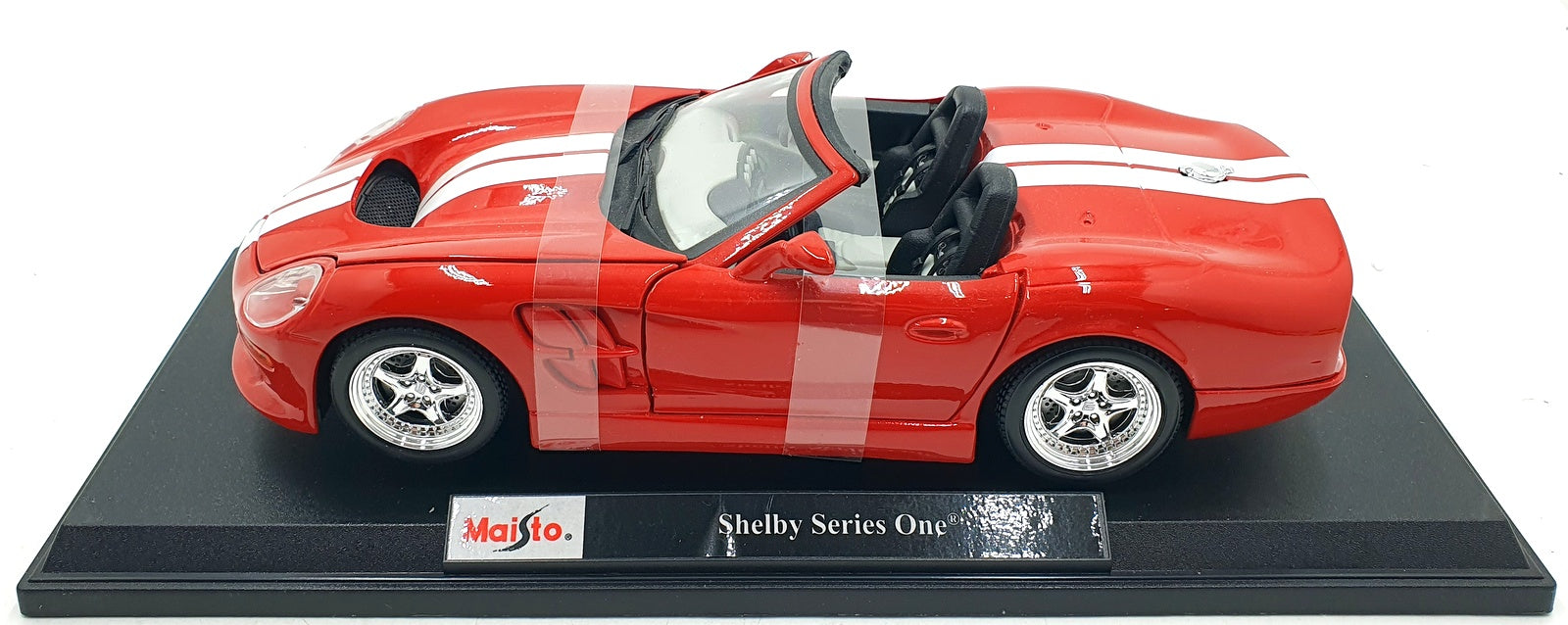 Maisto 1/18 Scale Diecast 46629 - Shelby Series One - Red/White Stripes