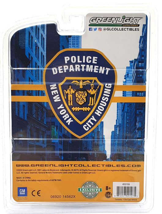 Greenlight 1/64 Scale 30159 - 1990 Chevrolet Caprice NYC Police Car Blue/Yellow