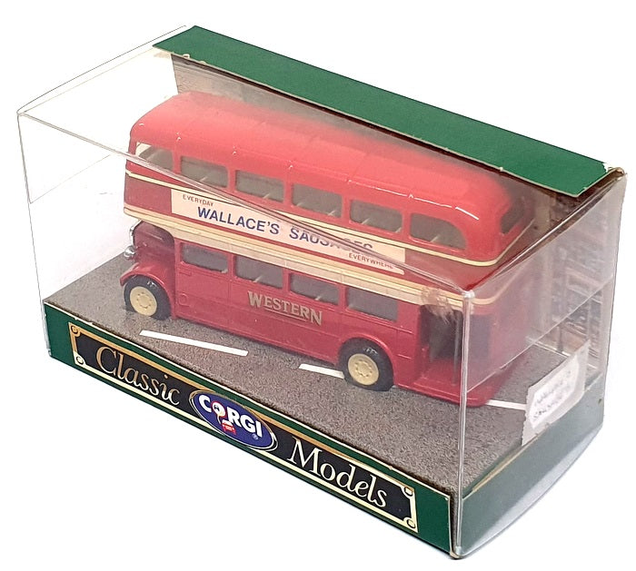 Corgi 12cm Long Diecast D599 - AEC D/Deck Bus Western - Red