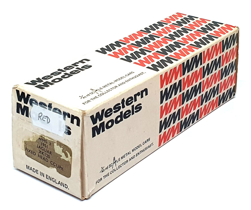 Western Models 1/43 Scale WMS3 - 1951 Jaguar XK120 FHC - Red