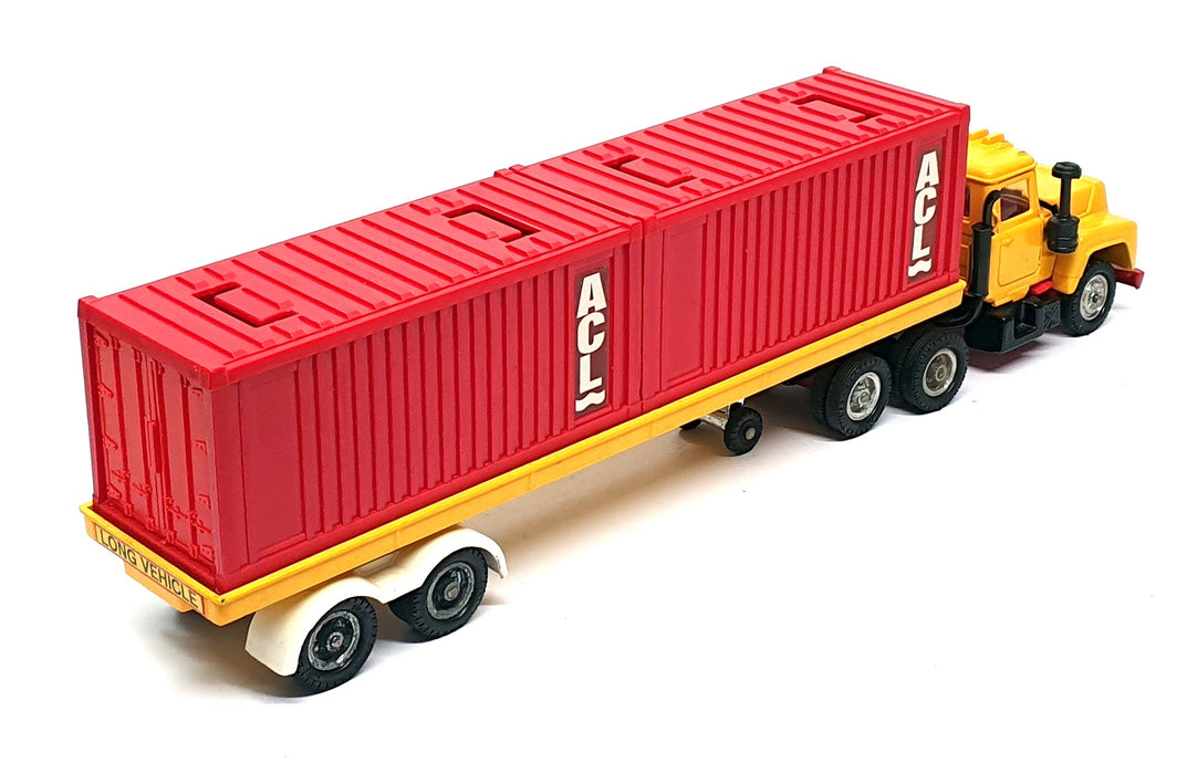 Corgi 28cm Long Original Diecast 1106 Mack Container Truck & Trailer Yellow/Red