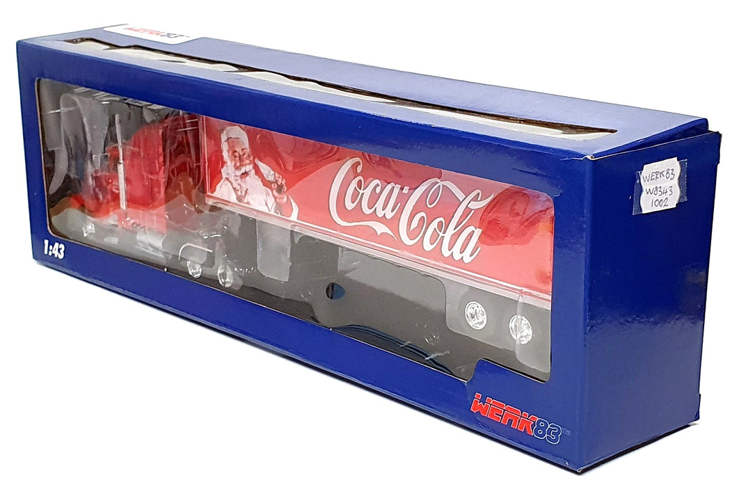 Werk83 1/43 Scale W83431002 - 1986 Kenworth T600 Truck & Trailer Coca-Cola - Red