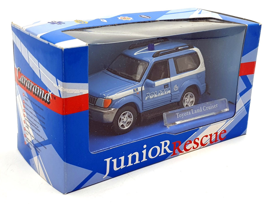 Cararama 1/43 Scale 210226I - Toyota Land Cruiser Polizia Police Car - Blue