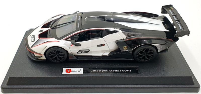 Burago 1/24 Scale 18-28023 - Lamborghini Essenza SCV12 - White/Black