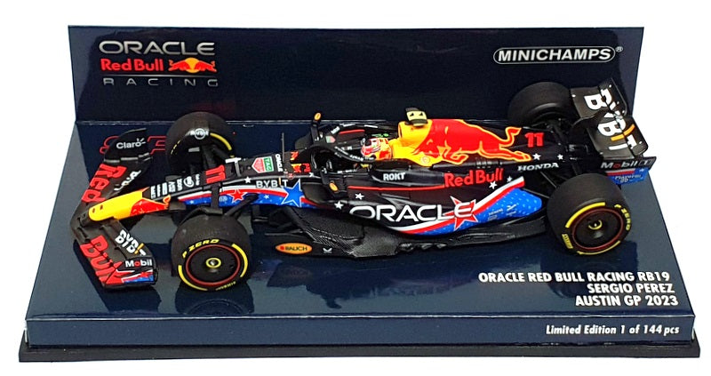 Minichamps 1/43 Scale 410 231911 - F1 Red Bull RB19 #11 Austin GP 2023 S. Perez
