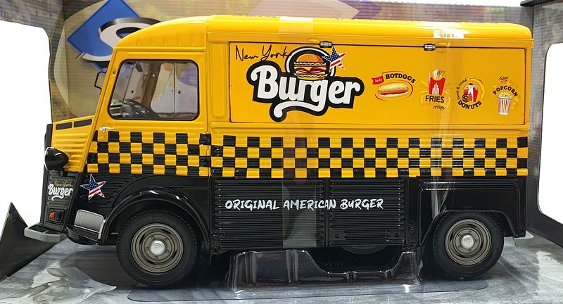 Solido 1/18 Scale 1804822 - 1969 Citroen Type HY NYC Burgers - Yellow/Black