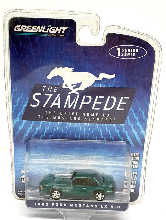 Greenlight 1/64 Scale 13340-C - 1992 Ford Mustang LX 5.0 - Green