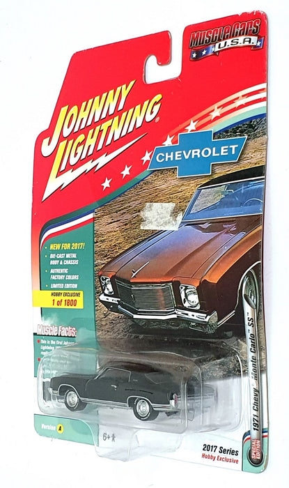 Johnny Lightning 1/64 Scale JLMC009 - 1971 Chevrolet Monte Carlo - Tuxedo Black