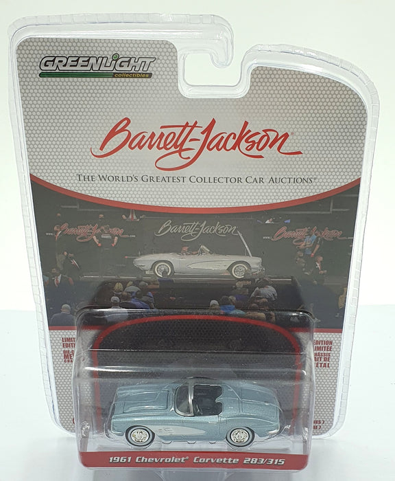Greenlight 1/64 Scale 37230-A - 1961 Chevrolet Corvette 283/315 -  Met. Lt Blue
