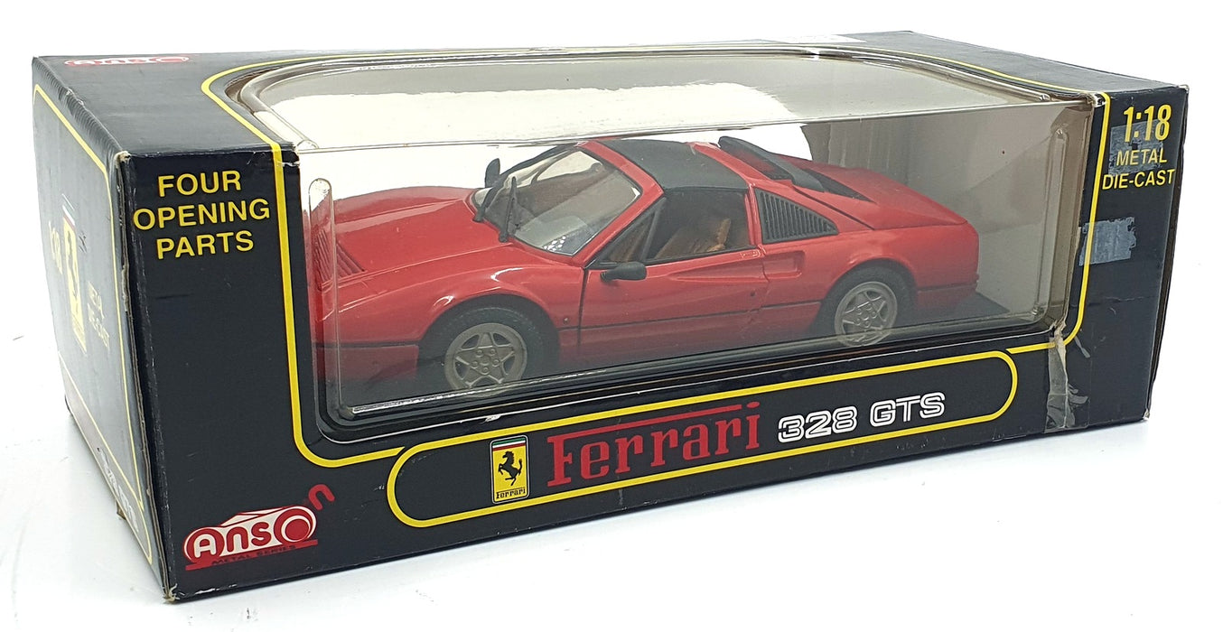 1/18 ANSON製　フェラーリ　328GTS 赤 328 GTS: A ANSON 1:18 scale Ferrari 328 GTS in red - Price