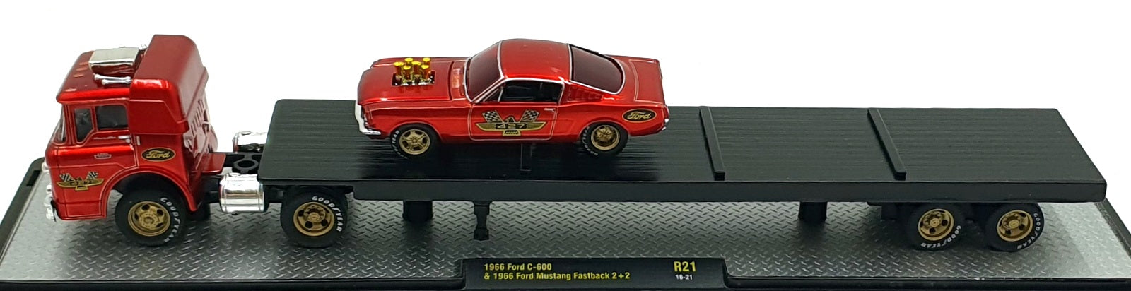 Castline M2 Machines 1/64 Scale R21 '66 Ford C-600/1966 Ford Mustang Fastback