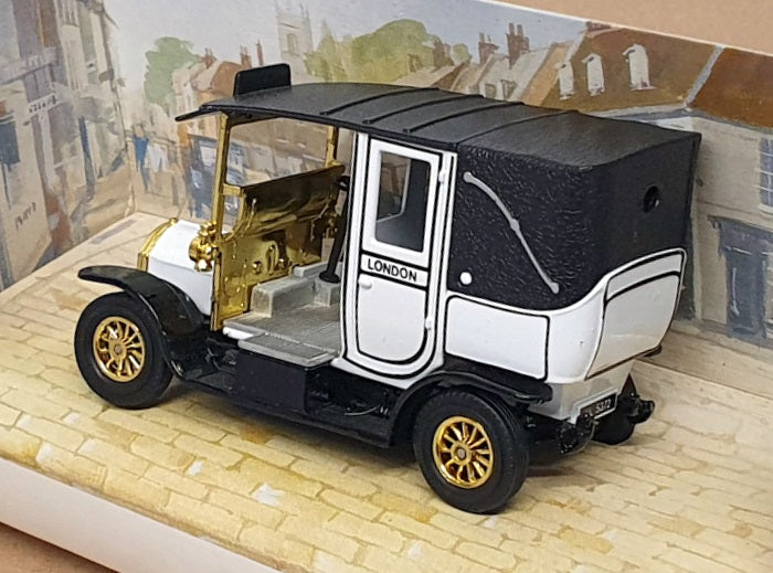 Matchbox Appx 9cm Long Diecast Y28-C - 1907 UNIC London Taxi - White/Black