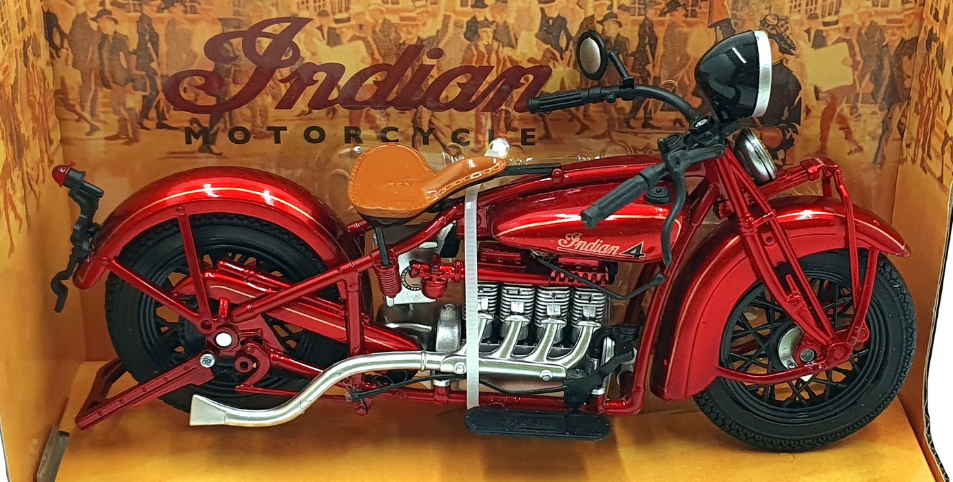 New Ray 1/12 Scale Diecast 58223 - Indian 4 Motorcycle - Met. Red