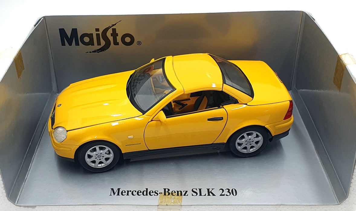 Maisto 1/18 Scale Diecast 31838 - Mercedes Benz SLK 230 1996 - Yellow