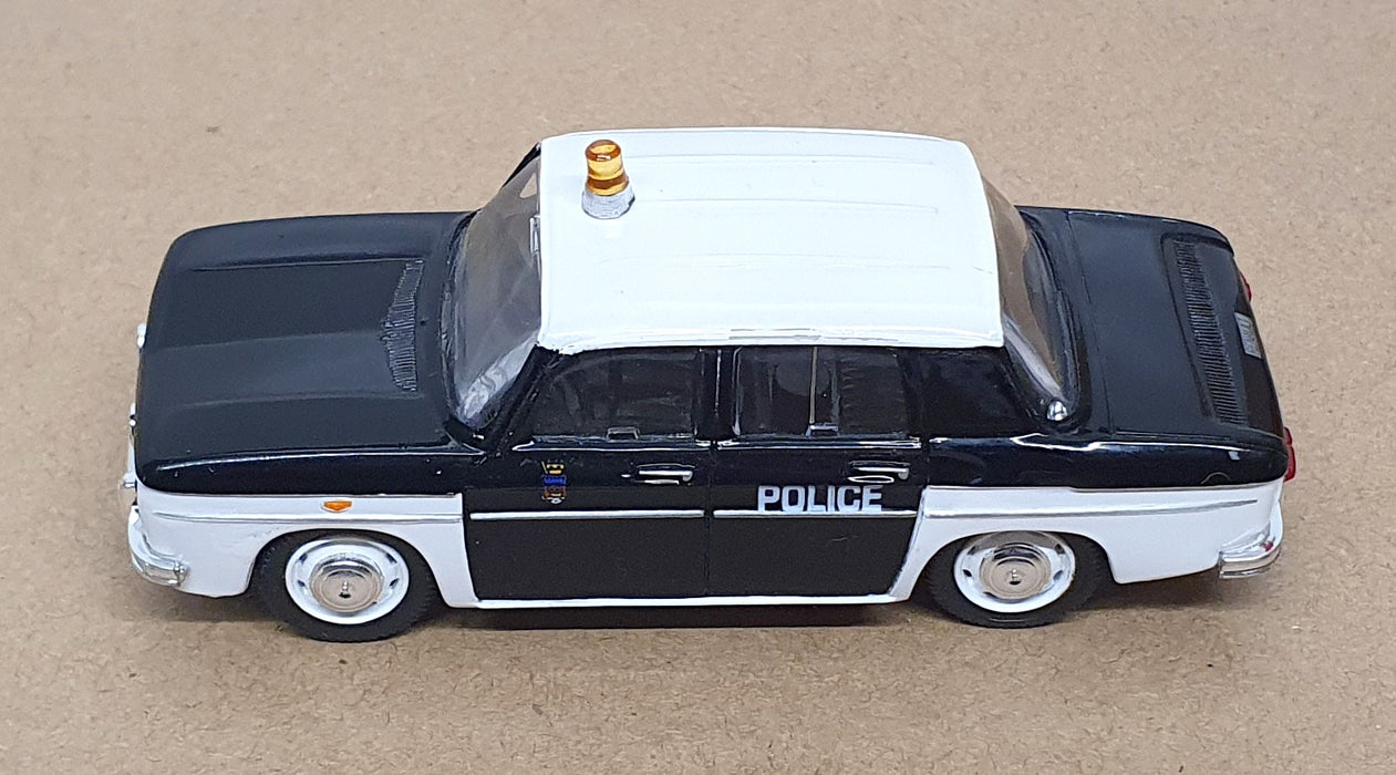 Norev 1/43 Scale Diecast 8609P - Renault R8 Police Car - Black/White