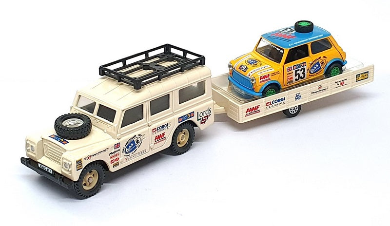 Corgi 1/36 Scale Diecast 60006 - Land Rover Trailer & Mini Safari Rally ...